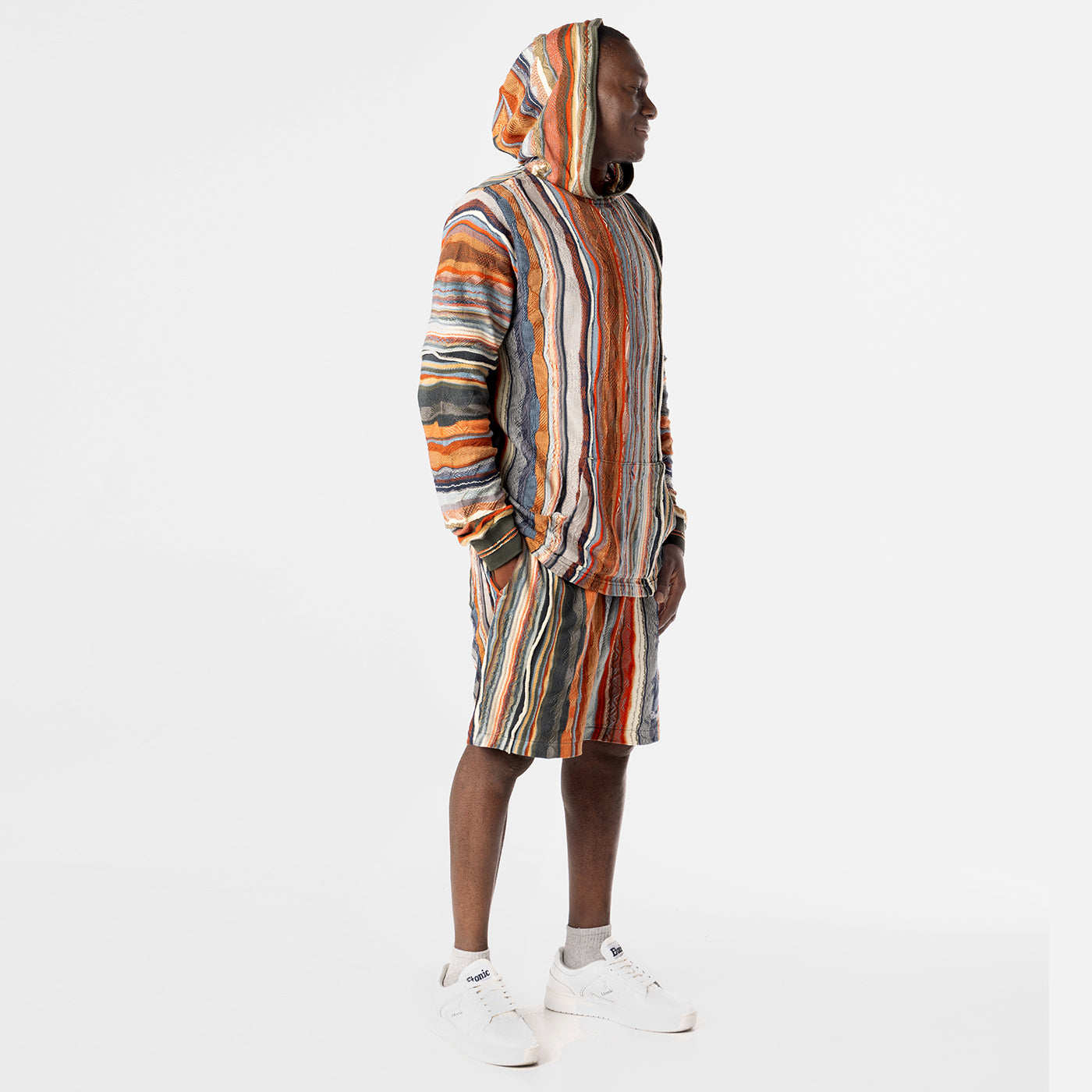 New - COOGI Light Weight Sweater Knit Hoody in Natural