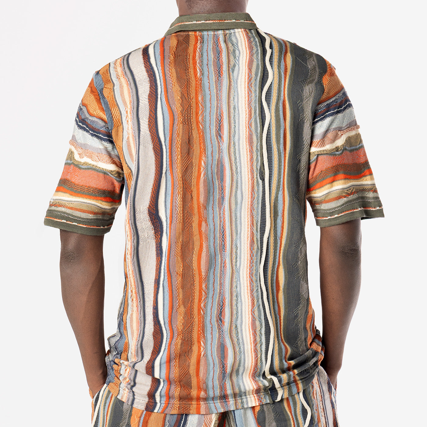 New - COOGI Light Weight Sweater Knit Polo in Natural