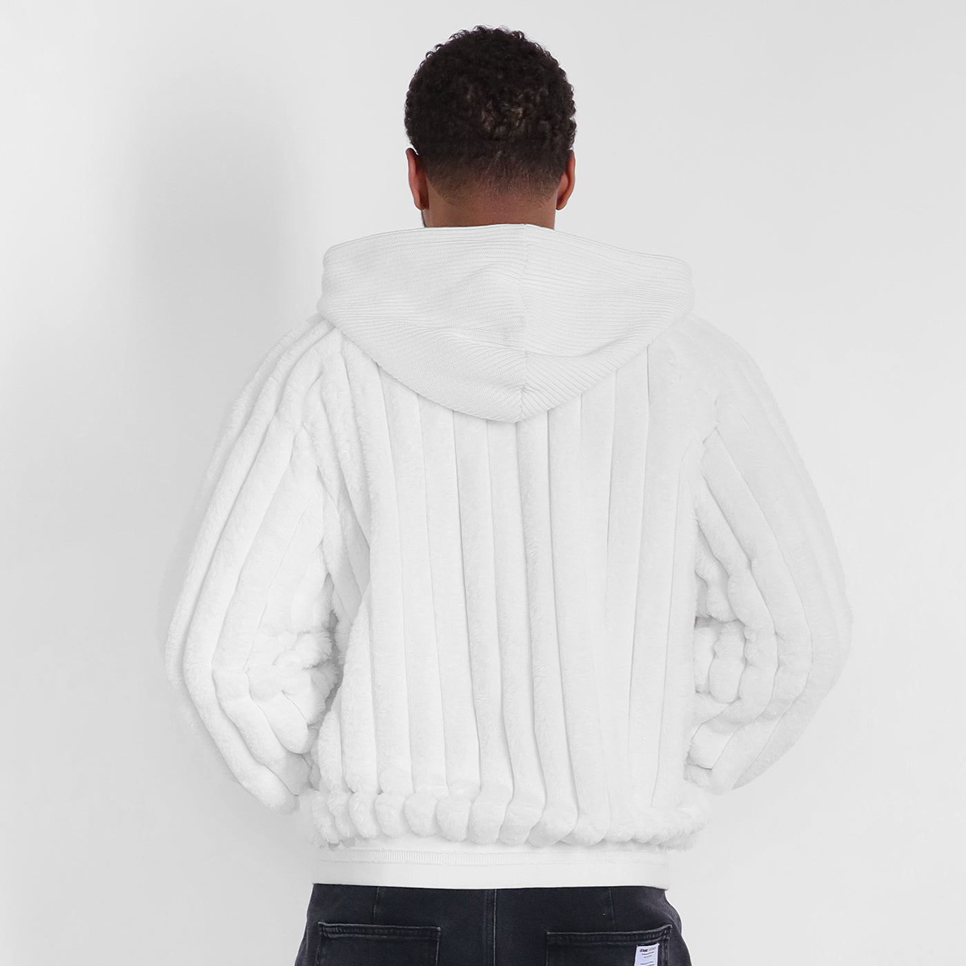 New - COOGI Faux Fur Full Zip Hoody - Bone