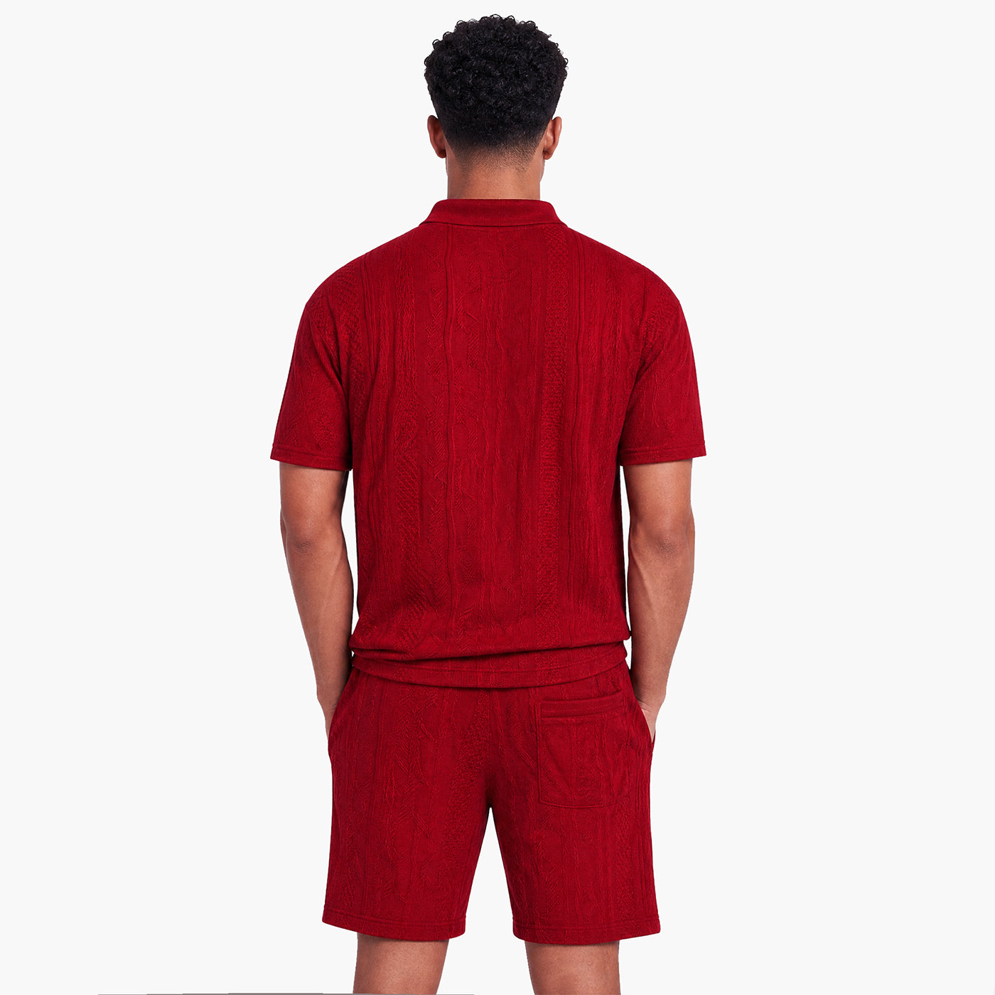 New - COOGI Light Weight Sweater Knit Red Alert Polo