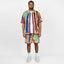 COOGI Bali - Printed Velvet Zip Up Short Sleeve Top