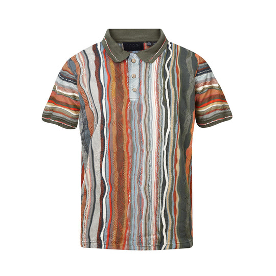 New - COOGI Light Weight Sweater Knit Polo in Natural