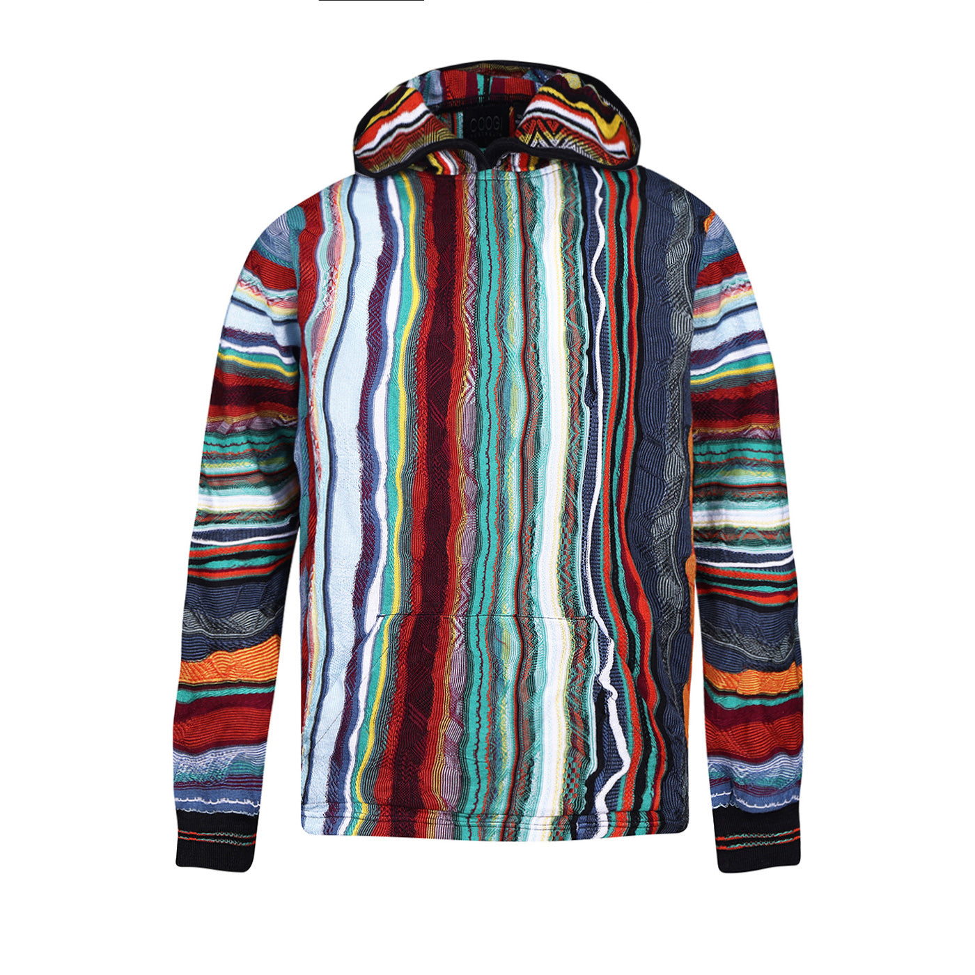New - COOGI Light Weight Sweater Knit Hoody in Jade Black