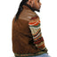 COOGI Leather, Suede and Sweater Pieced Cardigan -Brown