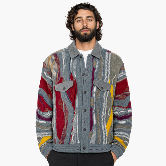 NEW - COOGI Knit Jacket - Grey Multi