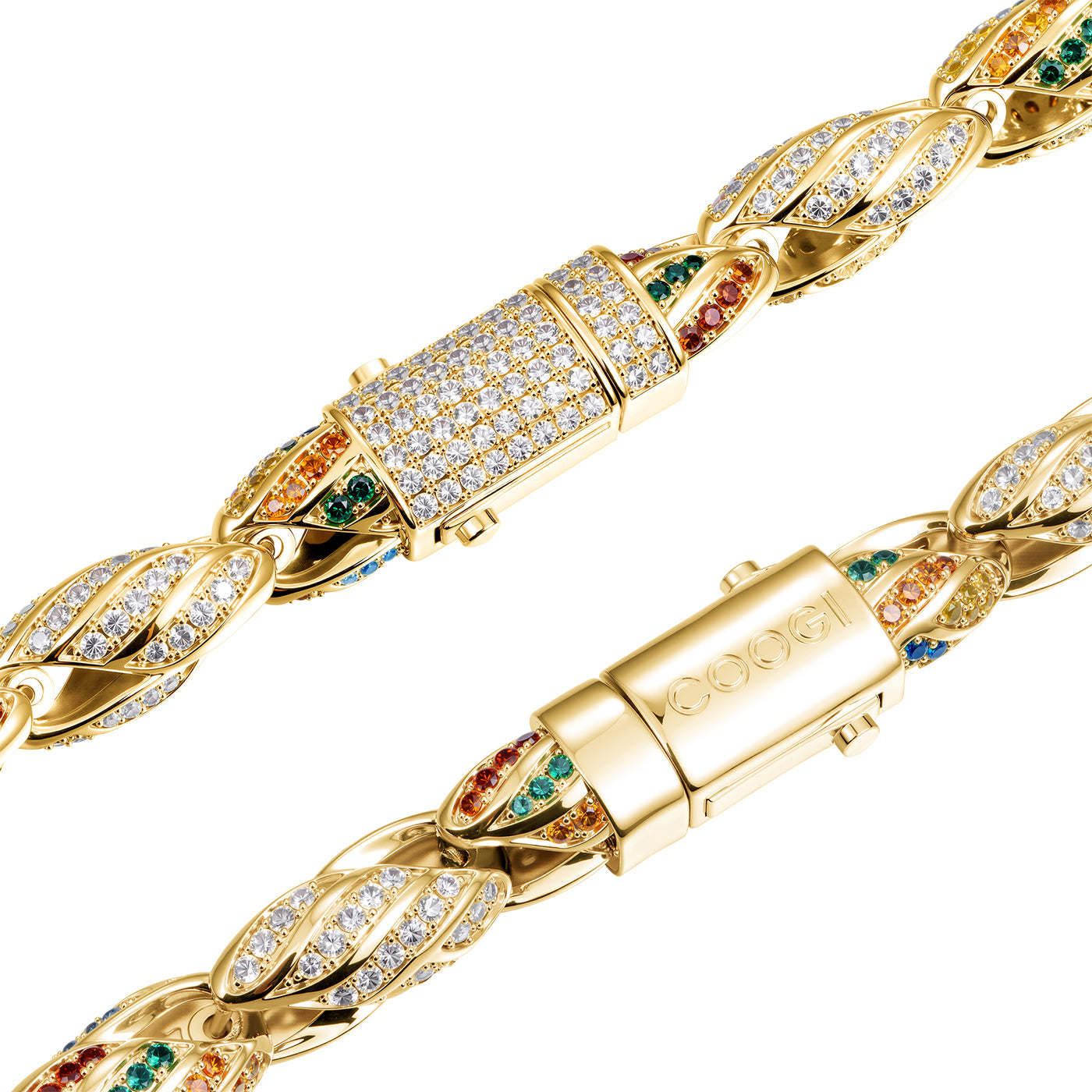 COOGI Twisted Rope Necklace "The Outback" - Yellow Gold Plated