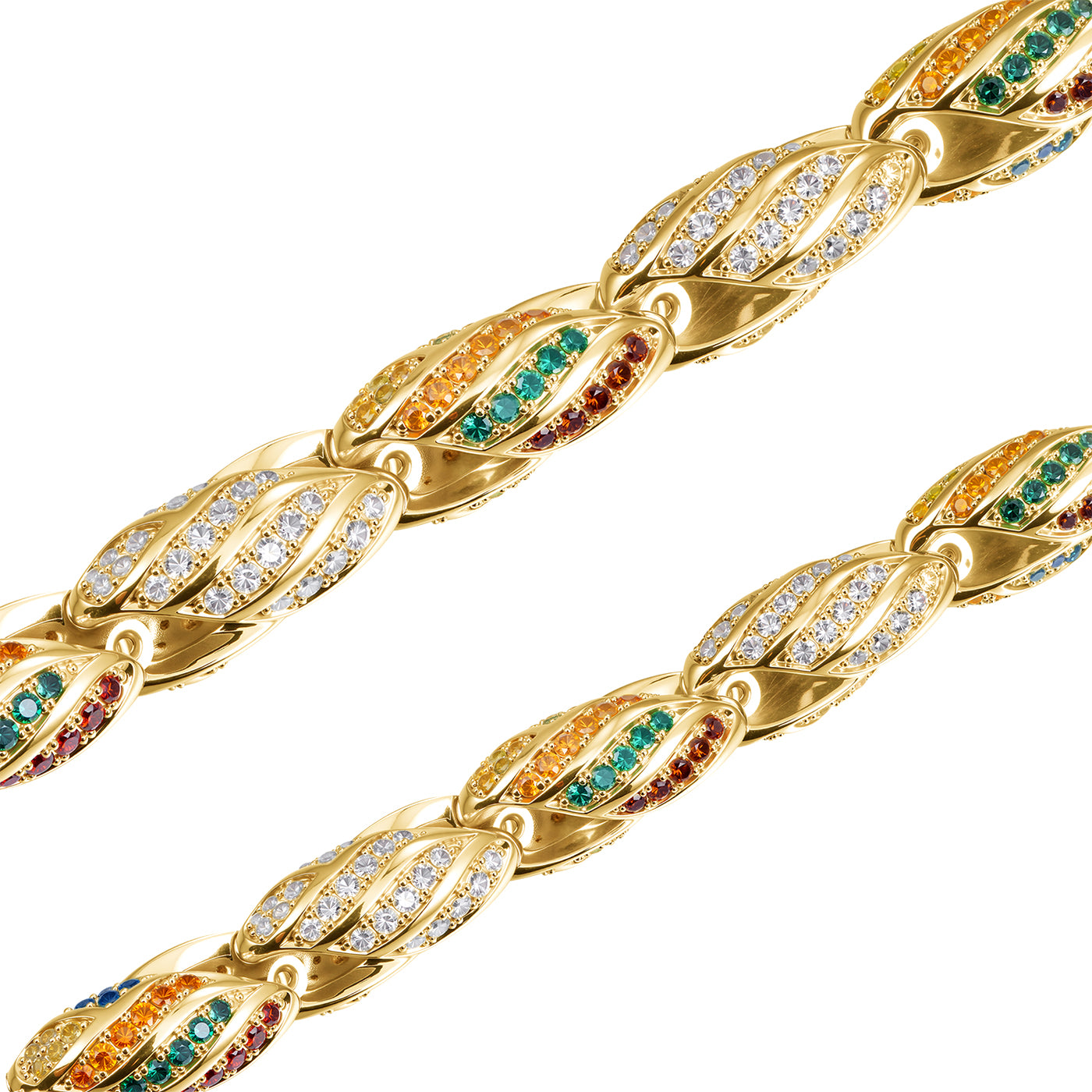 COOGI Twisted Rope Necklace "The Outback" - Yellow Gold Plated