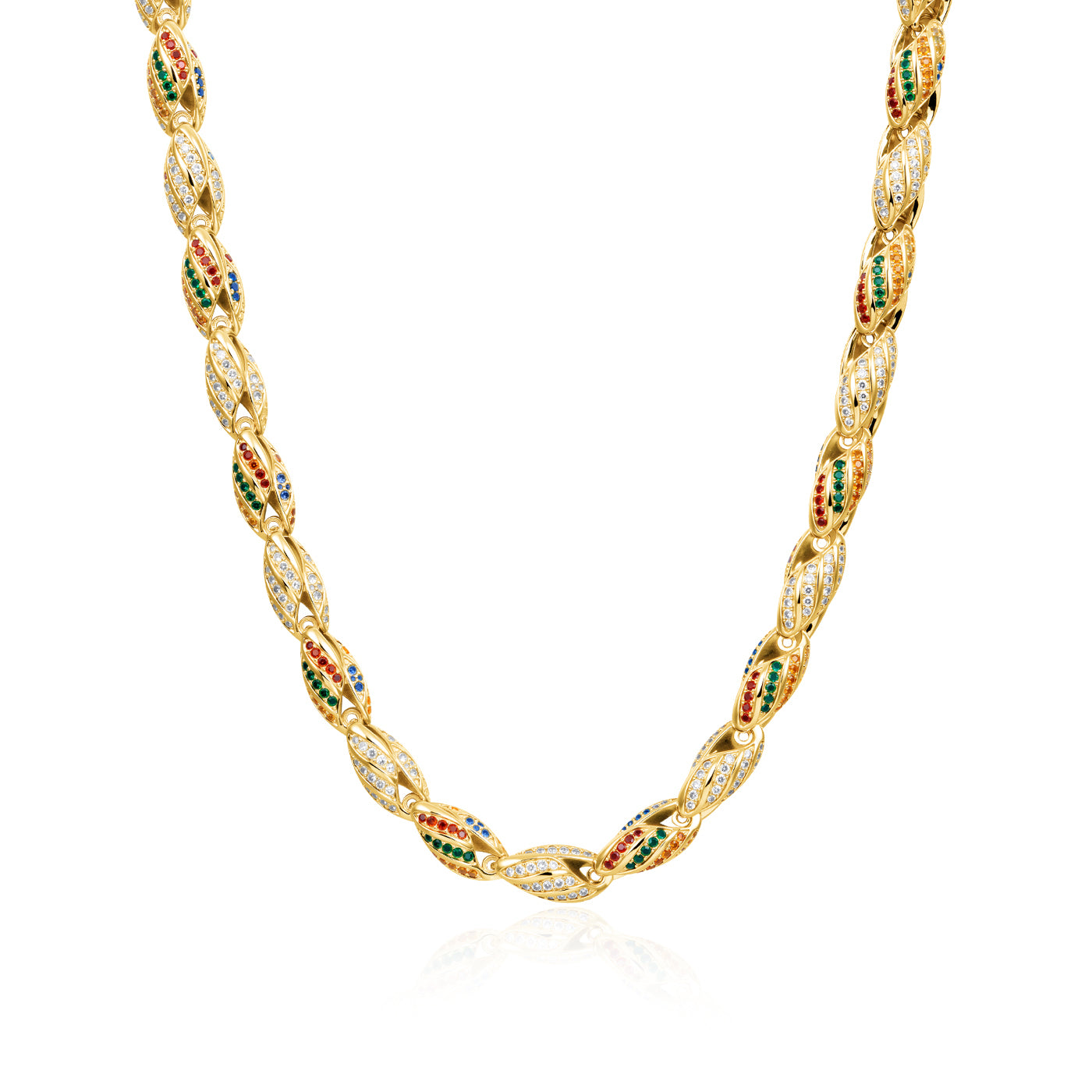 COOGI Twisted Rope Necklace - Yellow Gold Plated