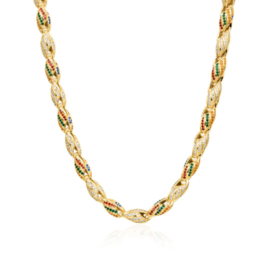COOGI Twisted Rope Necklace - Yellow Gold Plated