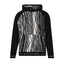 New - COOGI Sweater Pieced Fleece Hoody in Black and Gray