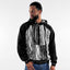 New - COOGI Sweater Pieced Fleece Hoody in Black and Gray