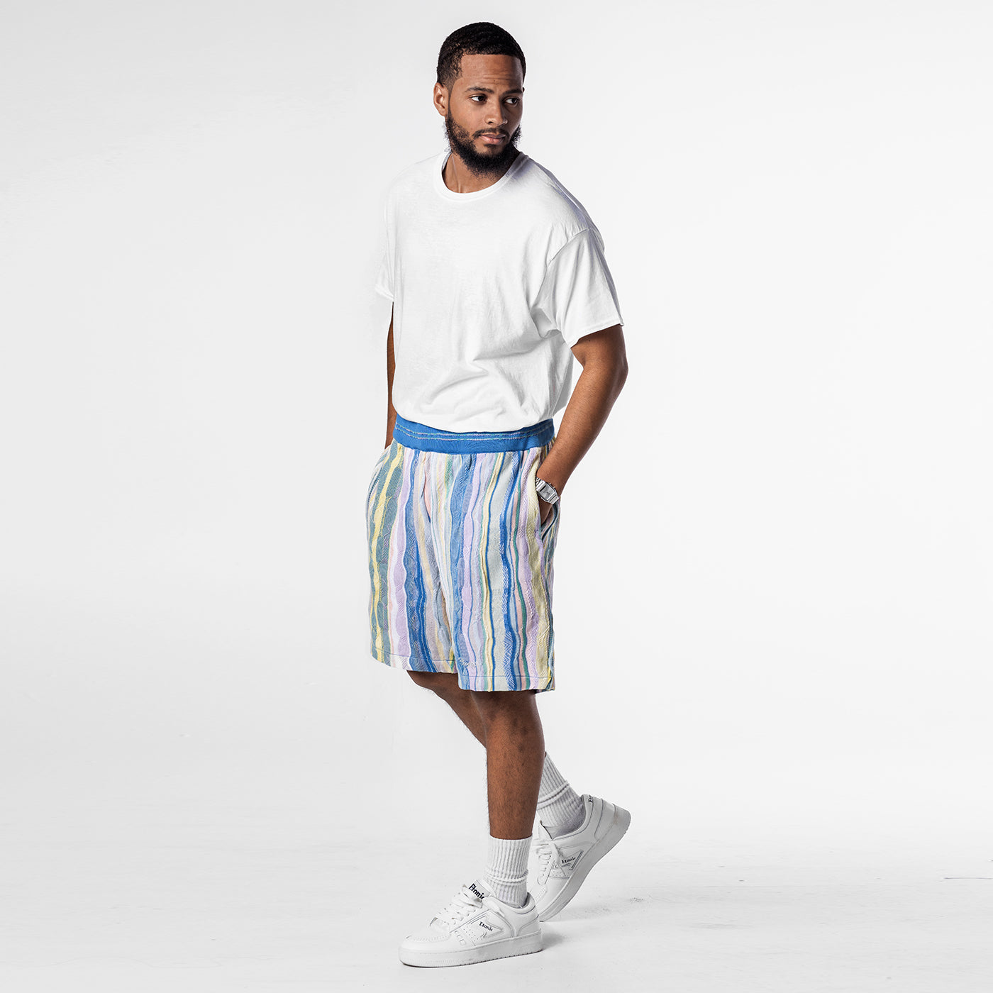 New - COOGI Light Weight Sweater Knit Shorts in Pink and Blue