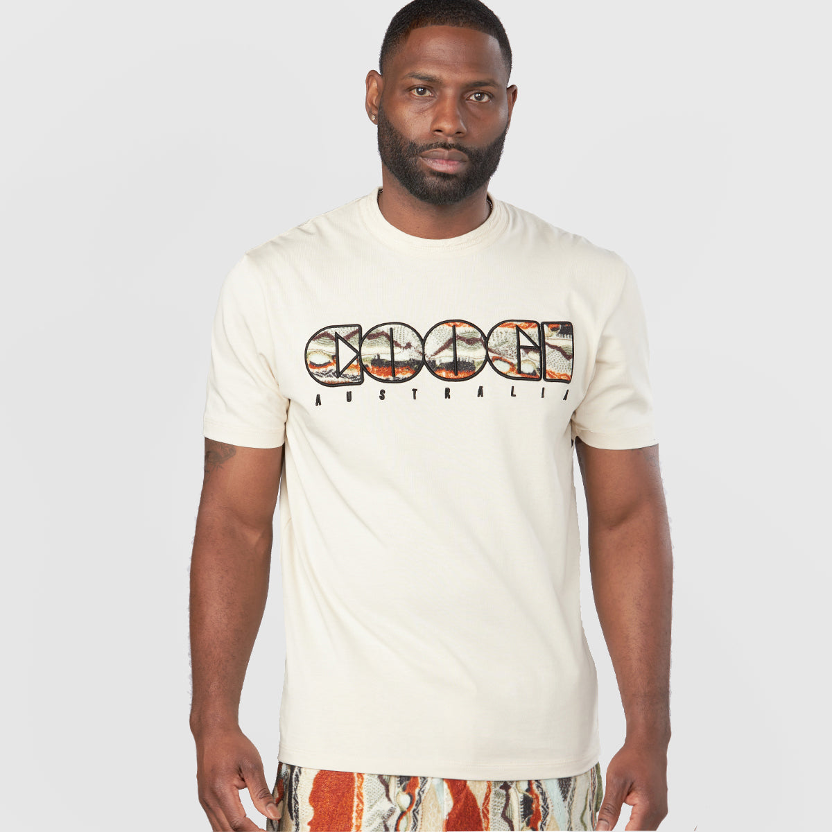 COOGI Block Logo Tee in Buff