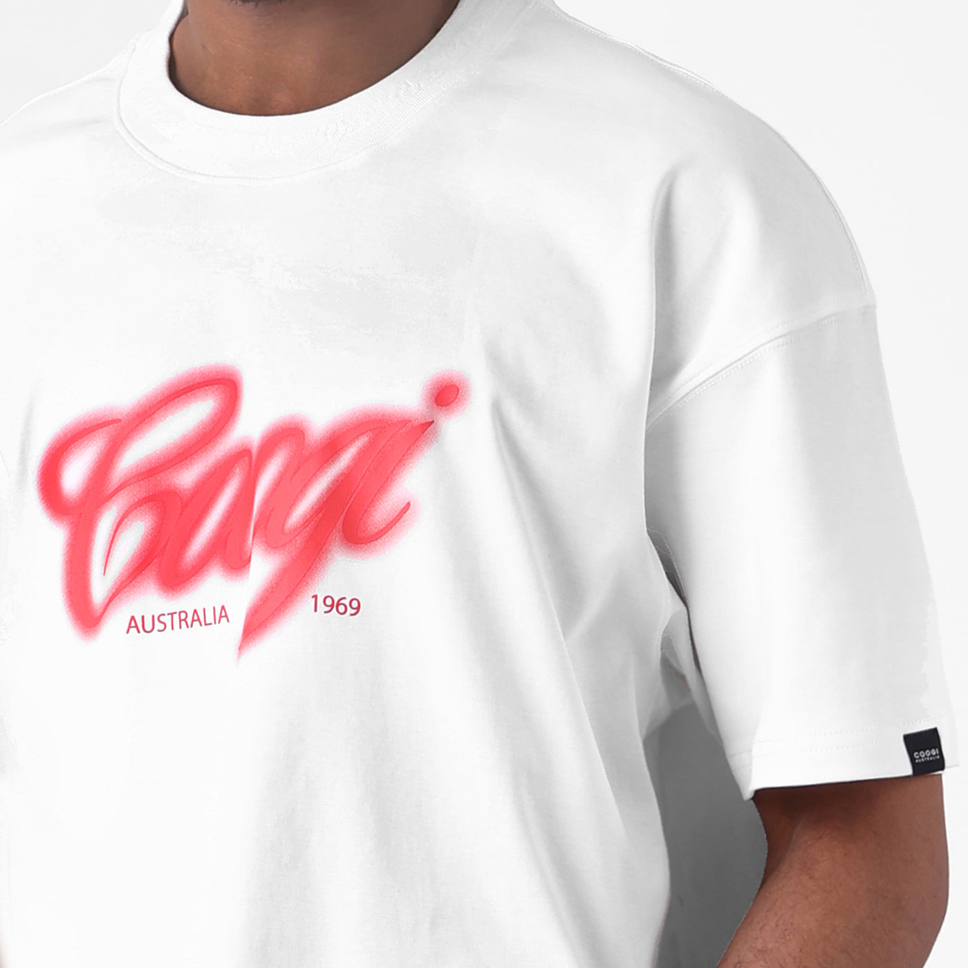 New - COOGI Airbrush Tee - Oversized - White