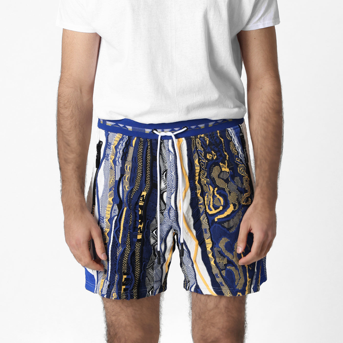 New - COOGI X NBA X Protege -Golden State Warriors Sweater Knit Basketball Shorts
