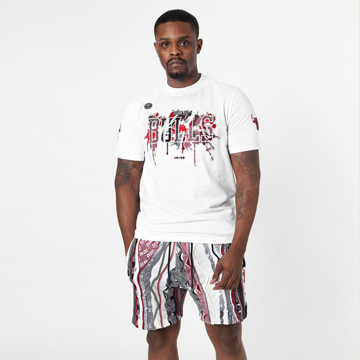 New - COOGI X NBA X Protege - Chicago Bulls Sweater Knit Basketball Shorts