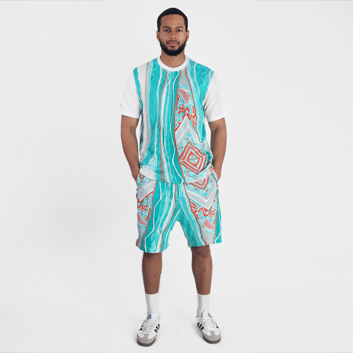 COOGI Sweater-Pieced Tee - South Beach