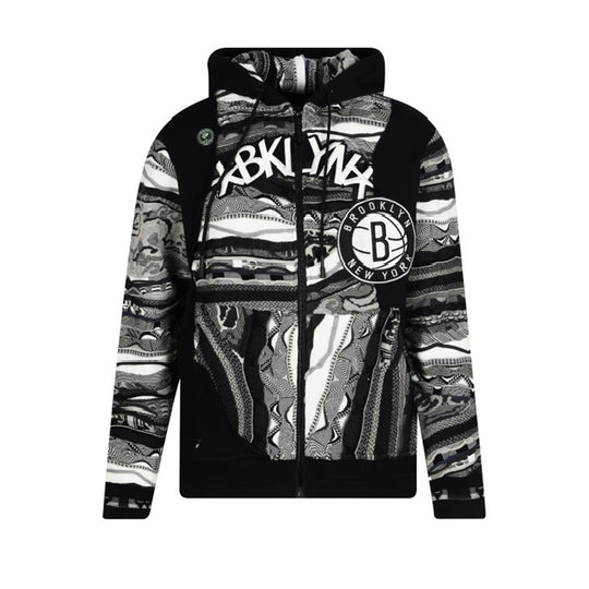 New - COOGI X NBA X Protege - Brooklyn Nets Full Zip Hoody