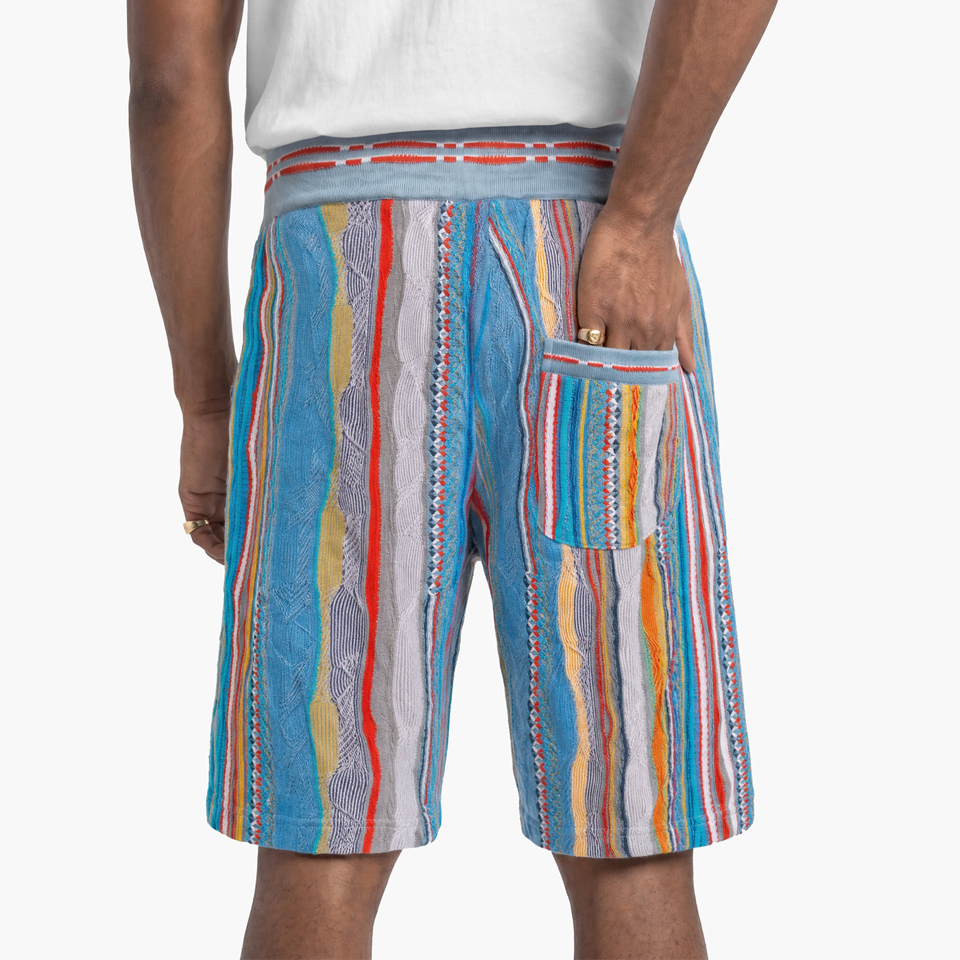 New -COOGI Light Weight Sweater Knit Shorts in Gray and Blue