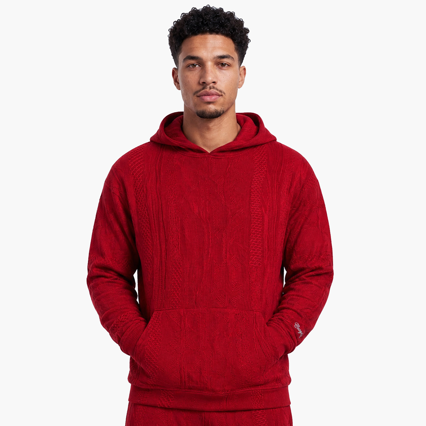 New - COOGI Light Weight Sweater Knit Red Alert Hoody