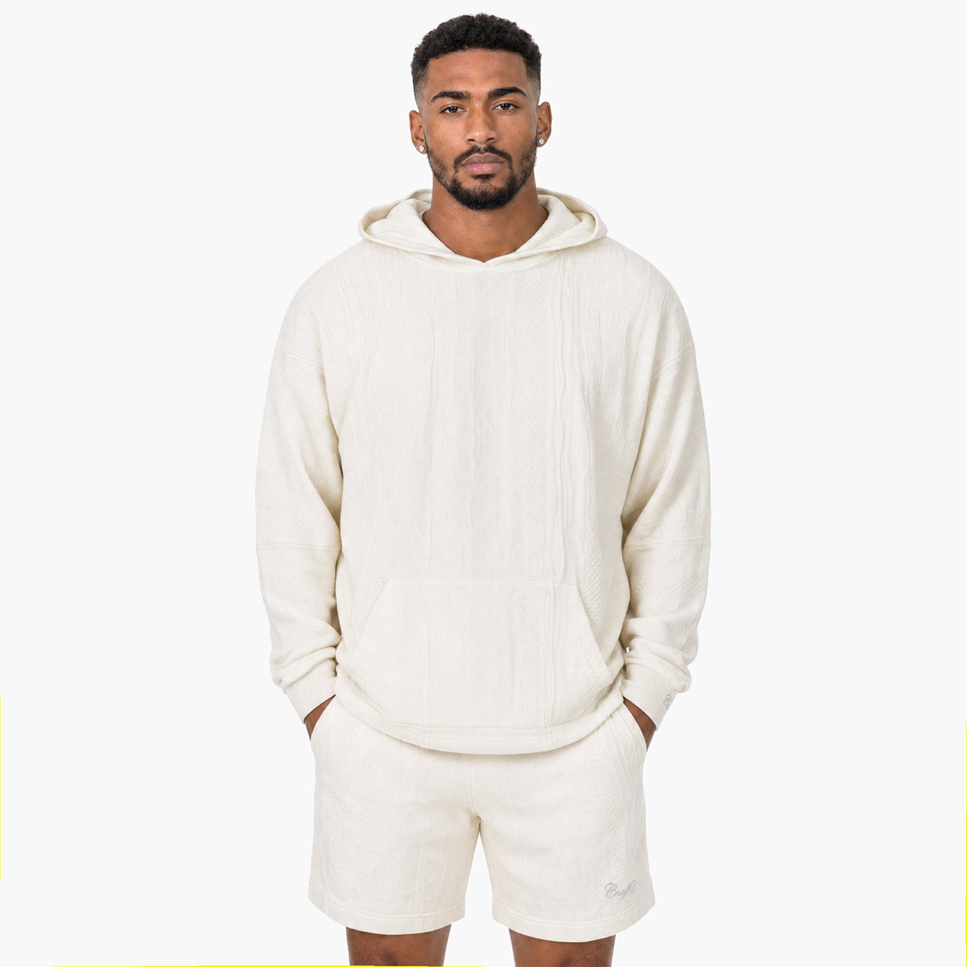 New - COOGI Light Weight Sweater Knit Cloud Dancer Hoody