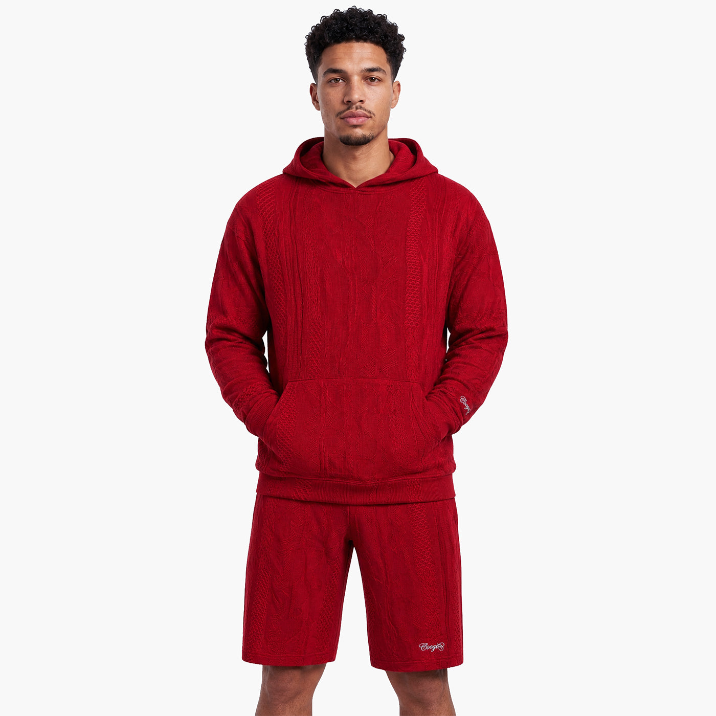 New - COOGI Light Weight Sweater Knit Red Alert Hoody