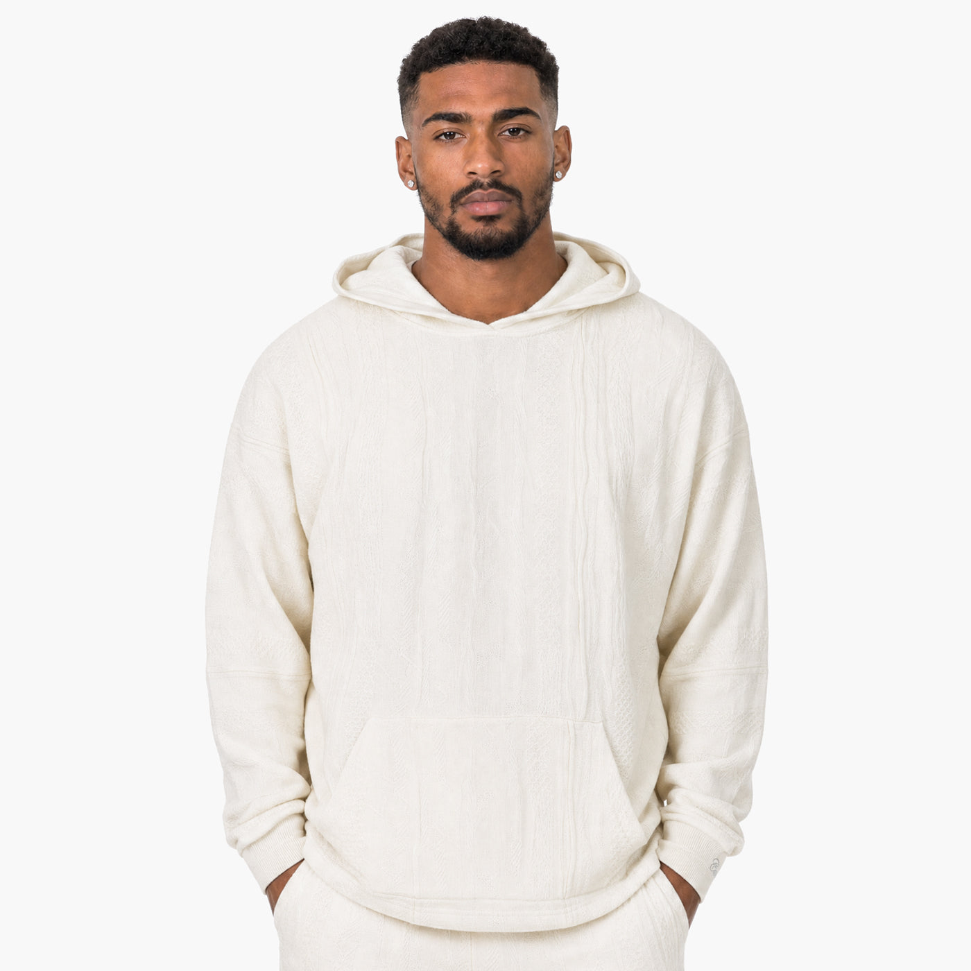New - COOGI Light Weight Sweater Knit Cloud Dancer Hoody