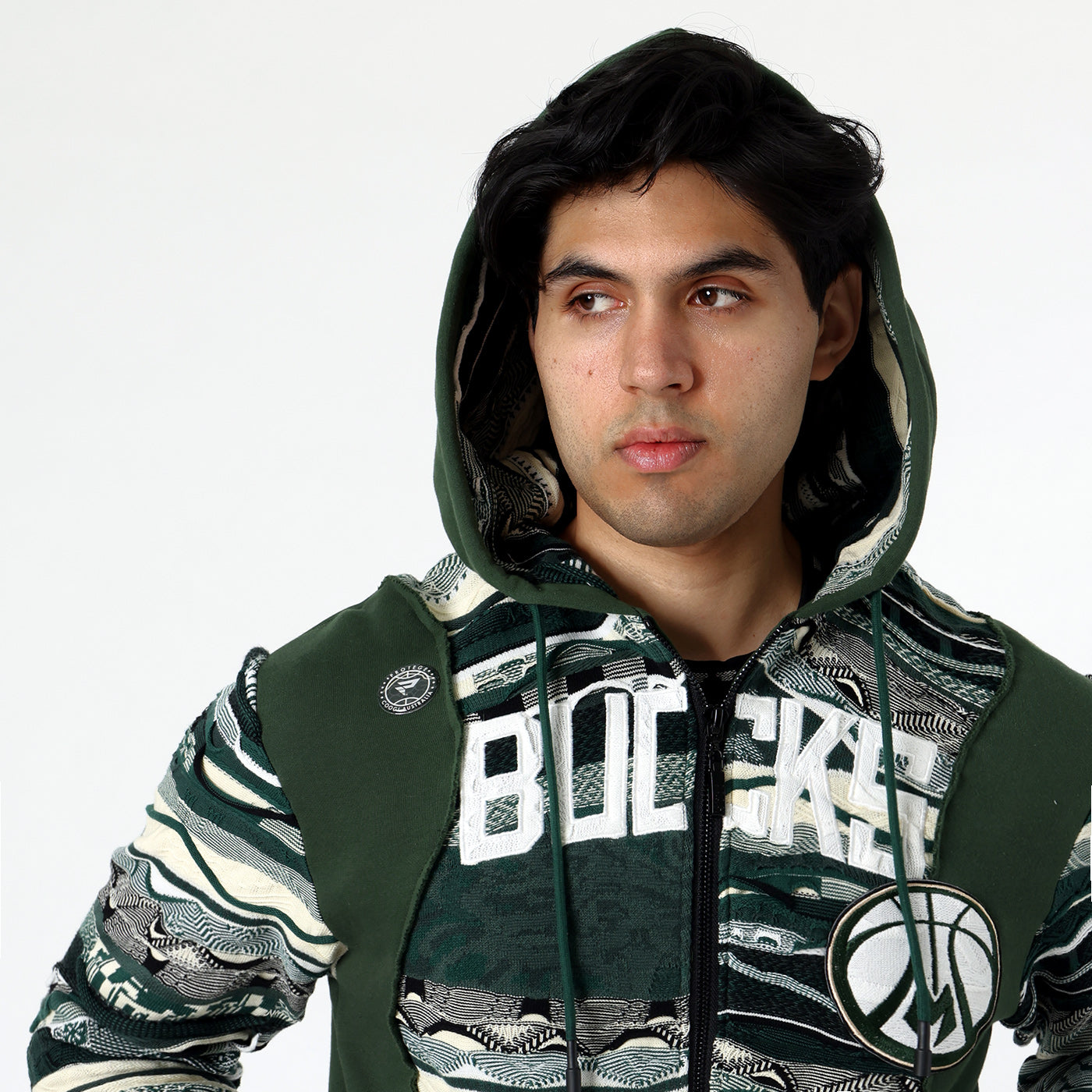 New - COOGI X NBA X Protege - Milwaukee Bucks Full Zip Hoody