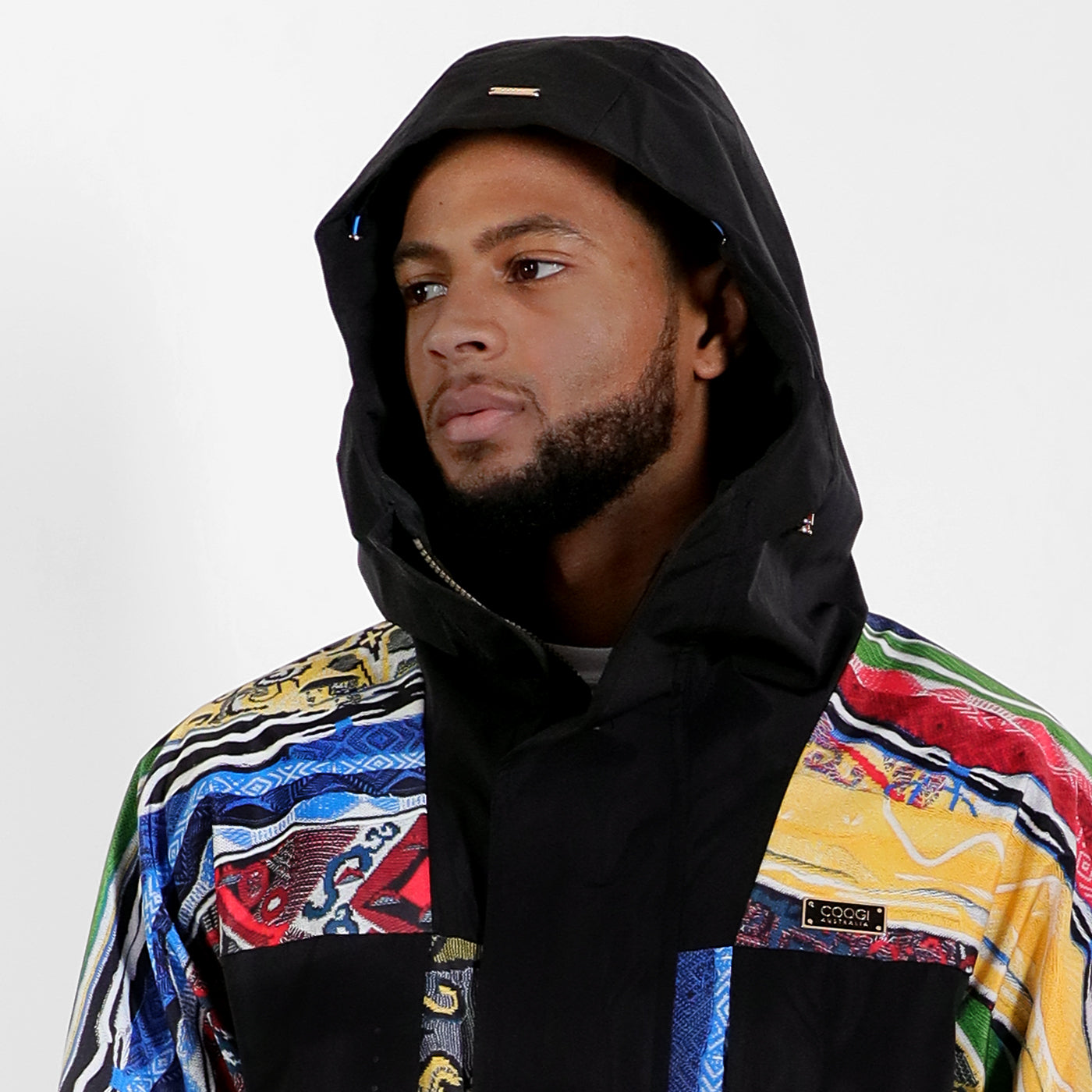 New - COOGI Acadia Print Hooded Jacket