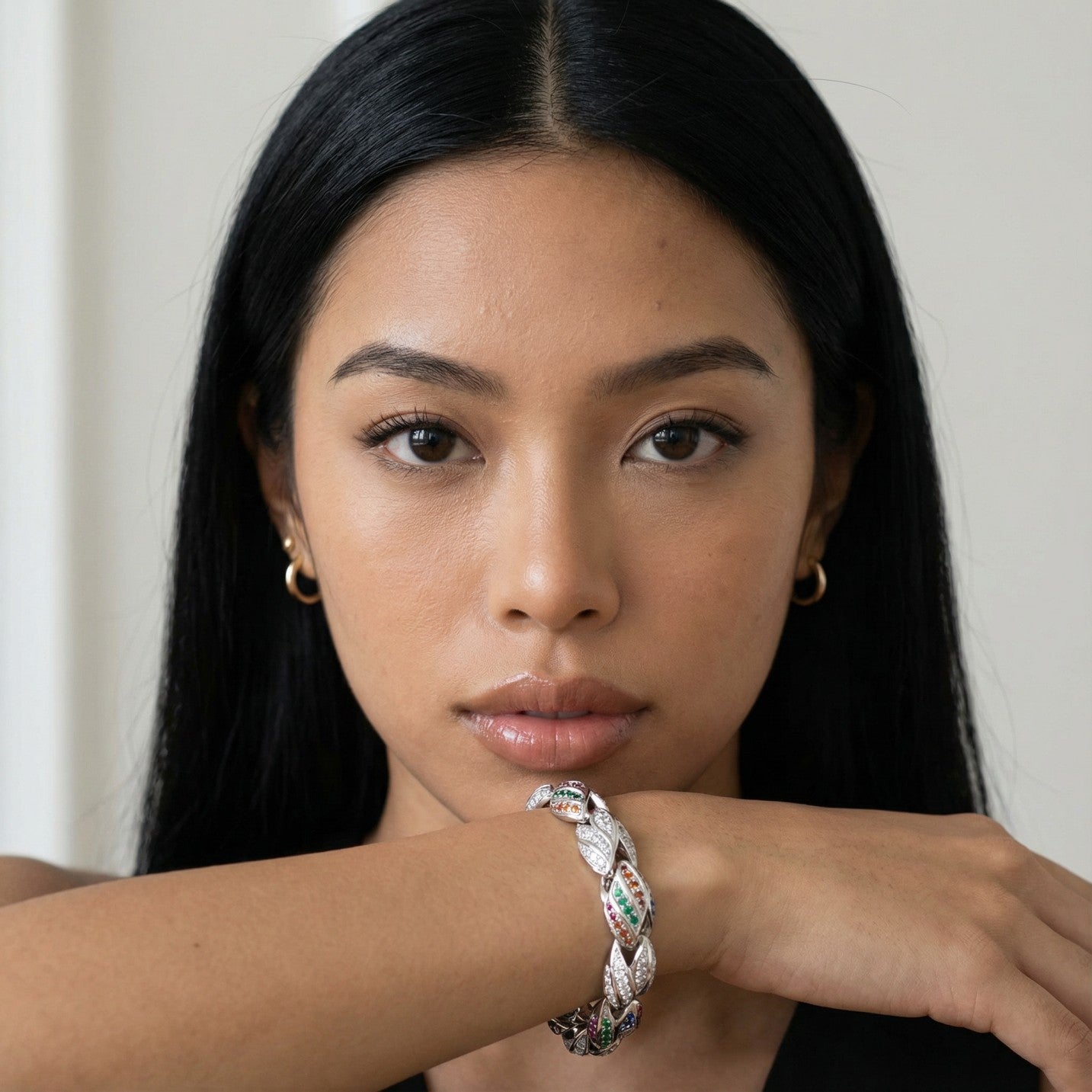 COOGI Twisted Rope Bracelet "The Outback"- White Gold Plated