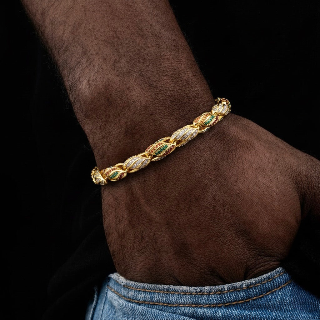 COOGI Twisted Rope Bracelet - Yellow Gold Plated