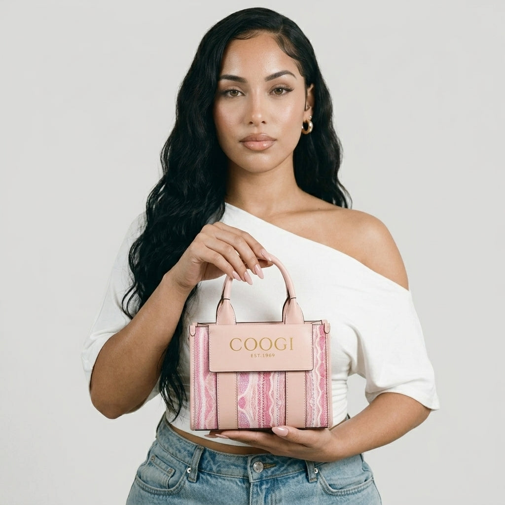 New - COOGI Hamptons Mini Tote Bag - Pink