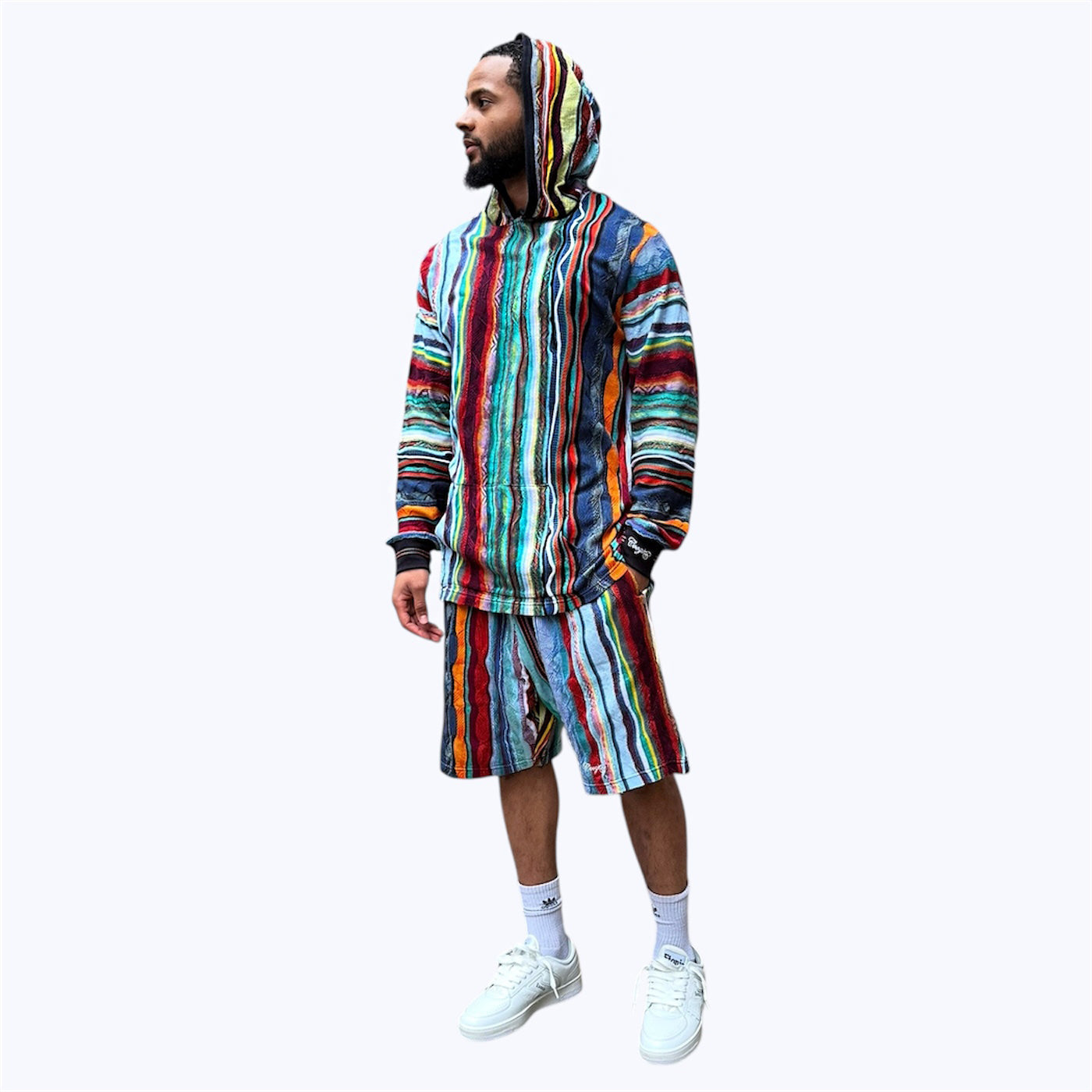 New - COOGI Light Weight Sweater Knit Shorts in Jade Black
