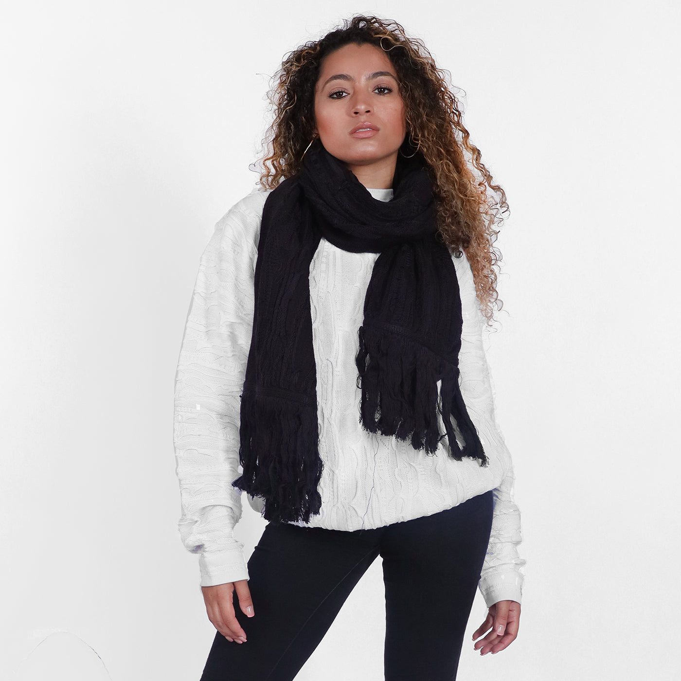 New - COOGI BlackOut Sweater Knit Scarf