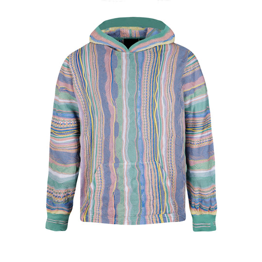 New - COOGI Light Weight Sweater Knit Hoody in Pink and Yellow