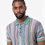 New - COOGI Light Weight Sweater Knit Polo in Pink and Yellow