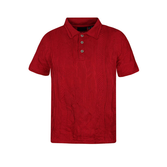 New - COOGI Light Weight Sweater Knit Red Alert Polo