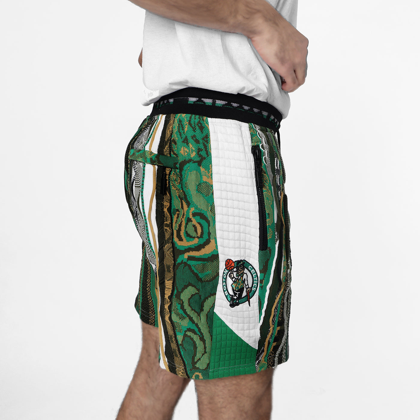 New - COOGI X NBA X Protege - Boston Celtics Sweater Knit Basketball Shorts