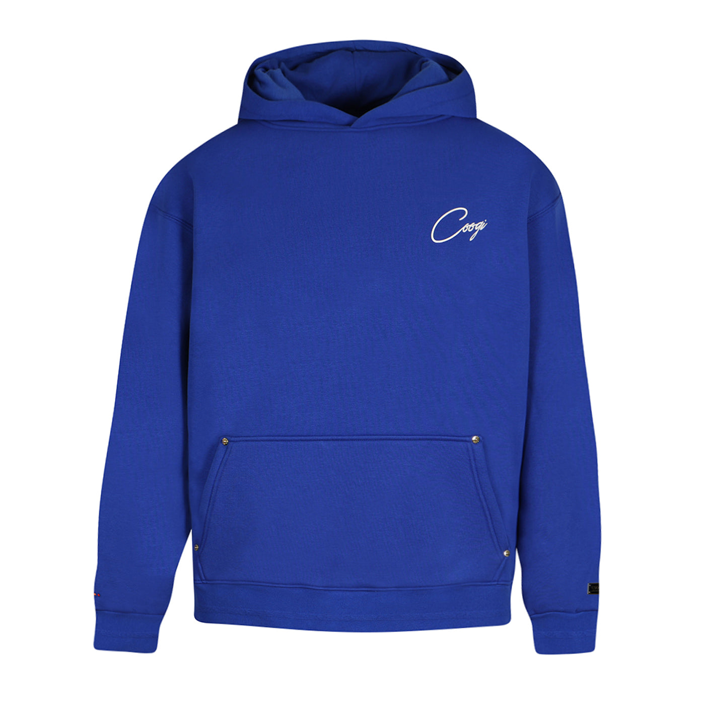 New - COOGI Script Hoody - Oversized - Royal: COOGI Crown Reserve HeavyLuxe Fleece