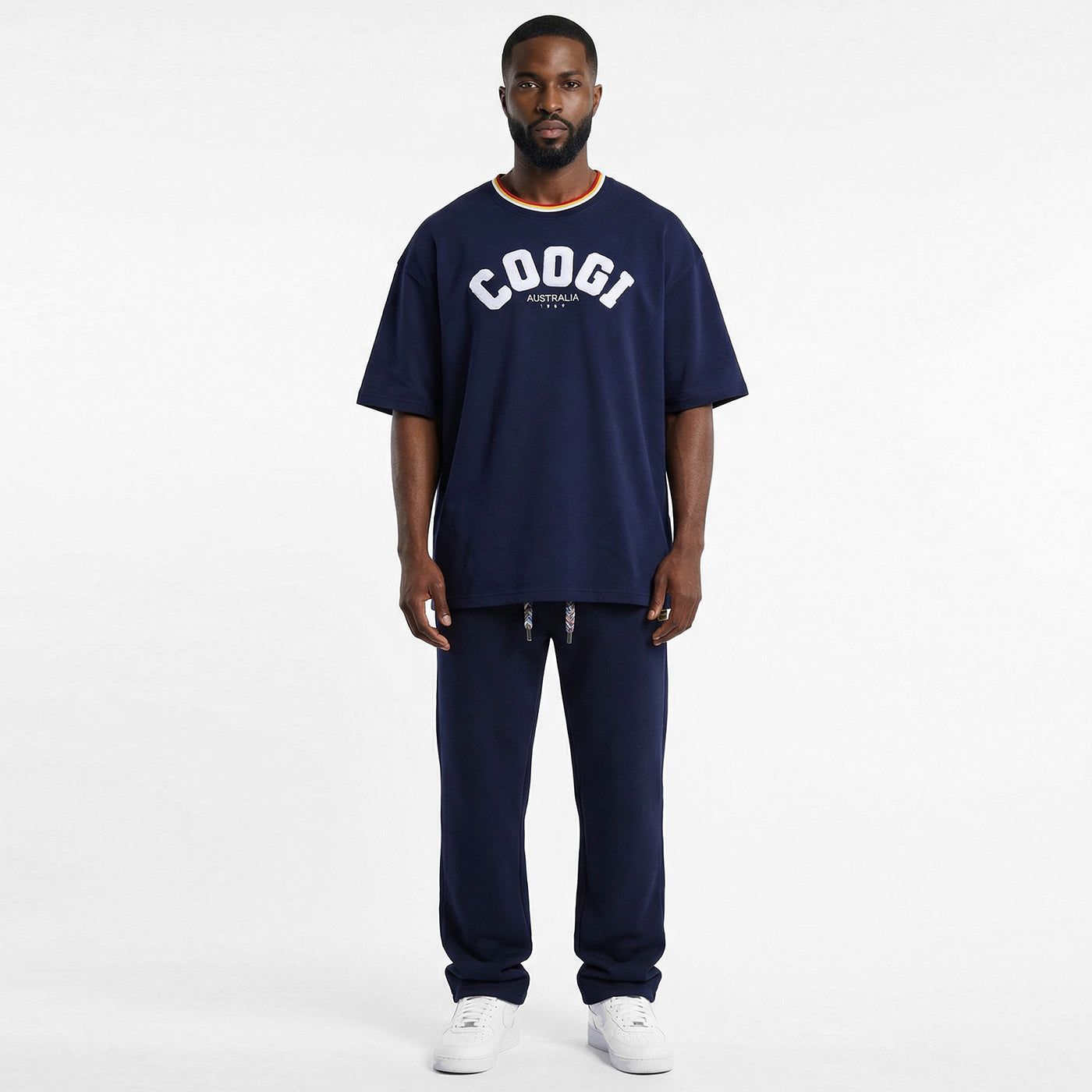 New - COOGI Block Logo Tee - Oversized - Navy