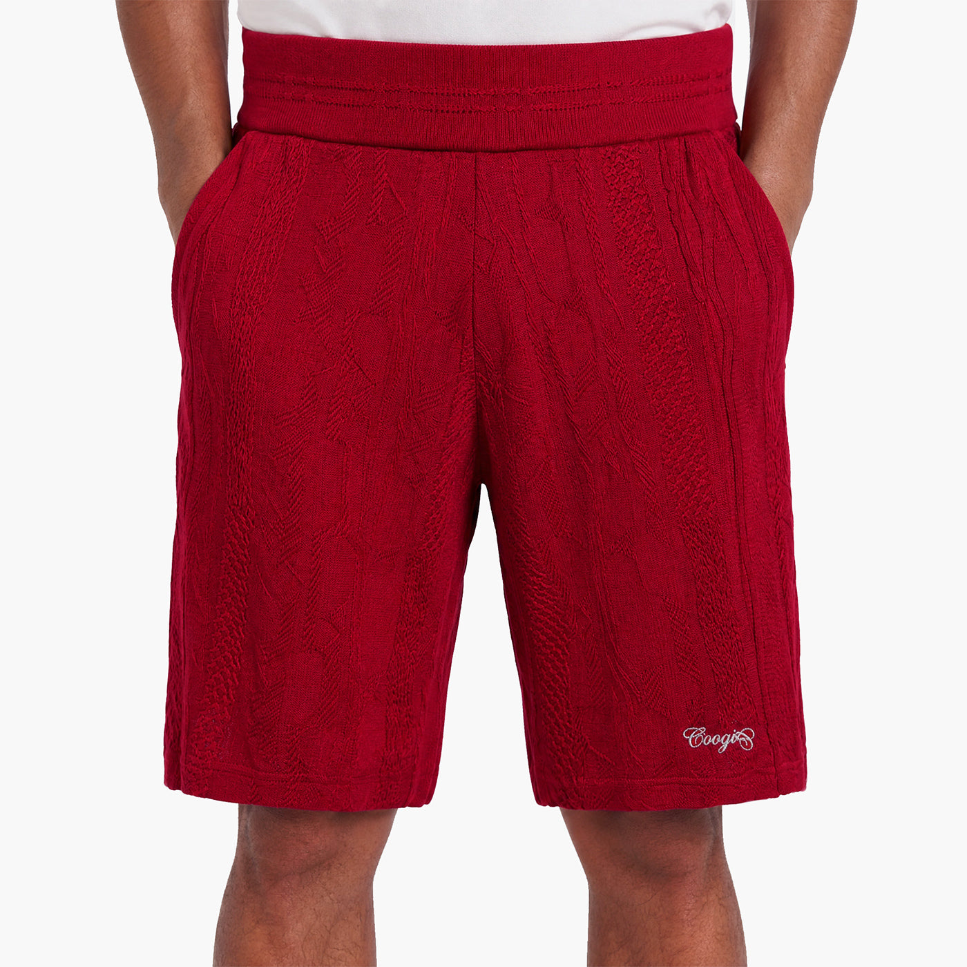 New - COOGI Light Weight Sweater Knit Red Alert Shorts