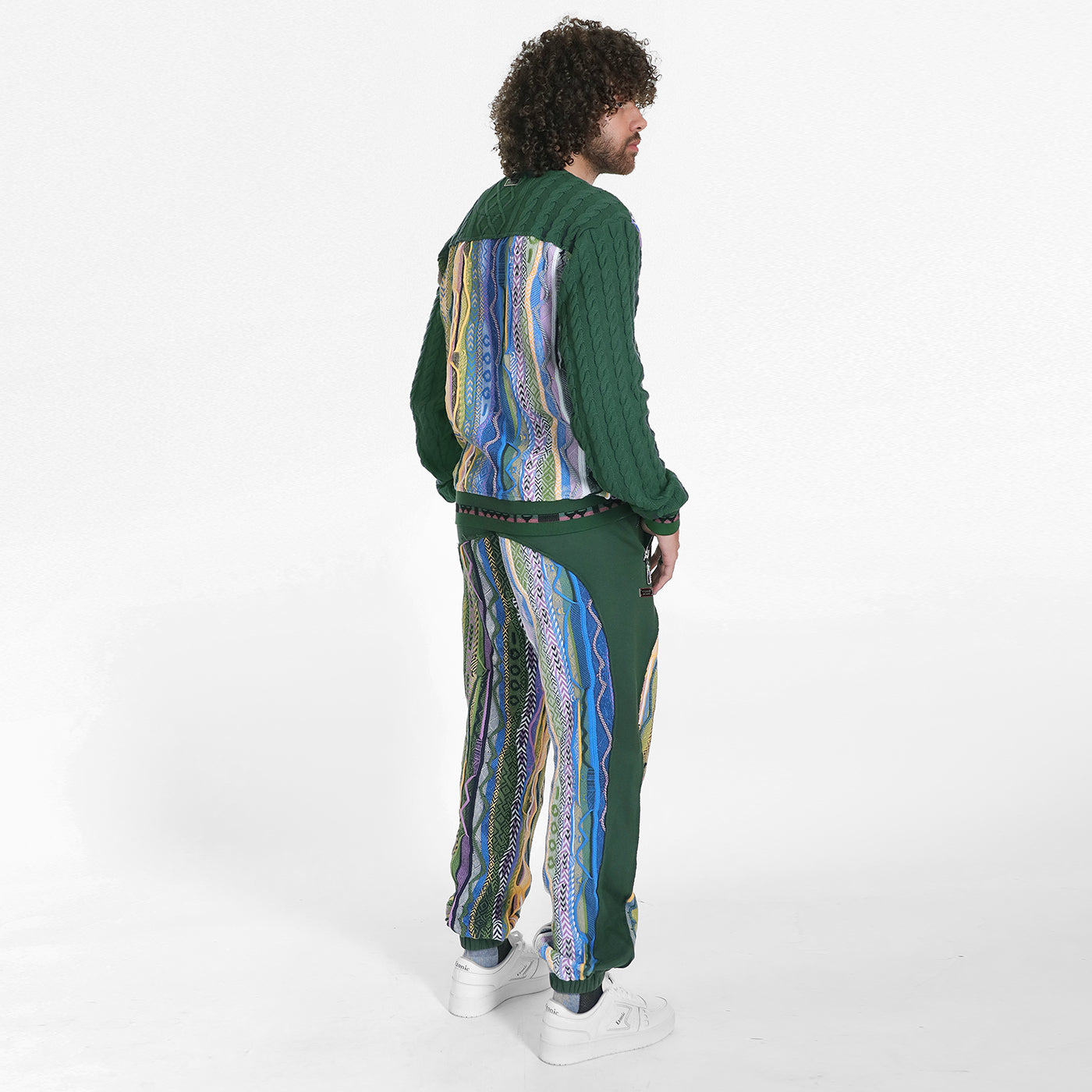 New - COOGI Cable Knit Crewneck Sweater - Green