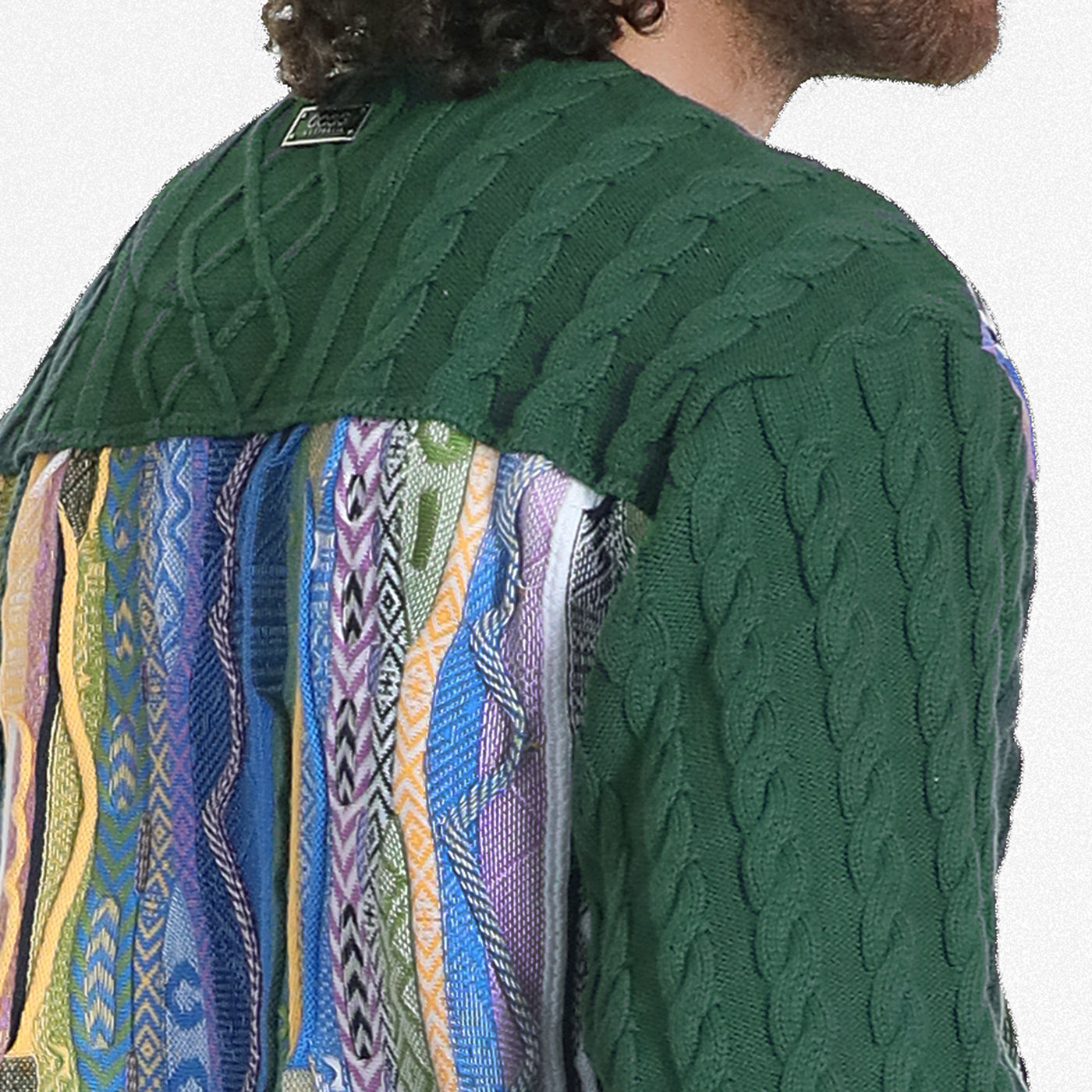 New - COOGI Cable Knit Crewneck Sweater - Green