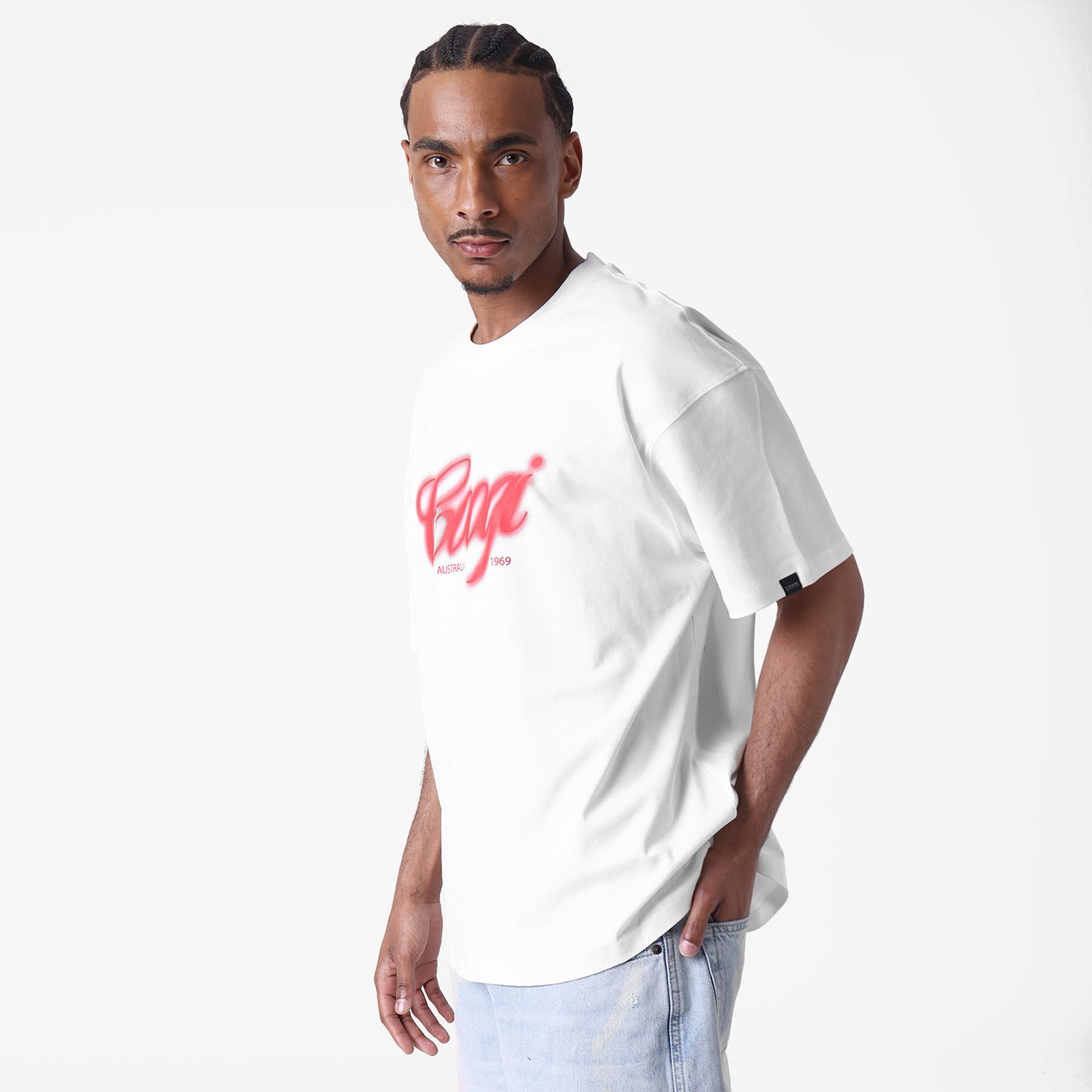 New - COOGI Airbrush Tee - Oversized - White