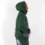New - COOGI Sweater Pieced Fleece Hoody in Green