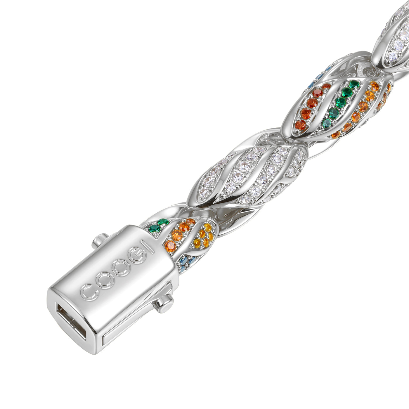 COOGI Twisted Rope Bracelet "The Outback"- White Gold Plated