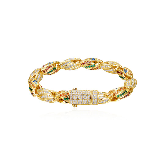 COOGI Twisted Rope Bracelet - Yellow Gold Plated