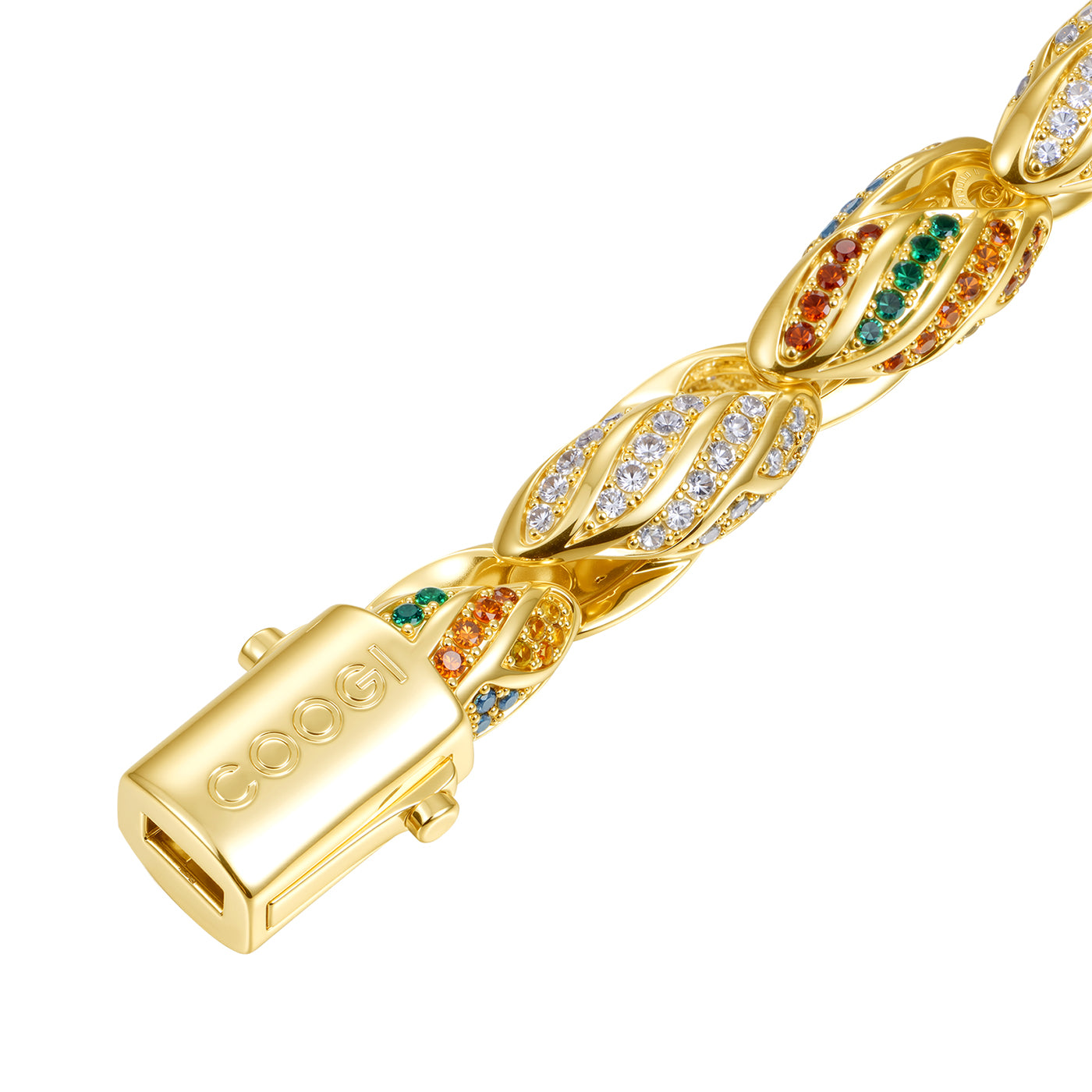COOGI Twisted Rope Bracelet - Yellow Gold Plated