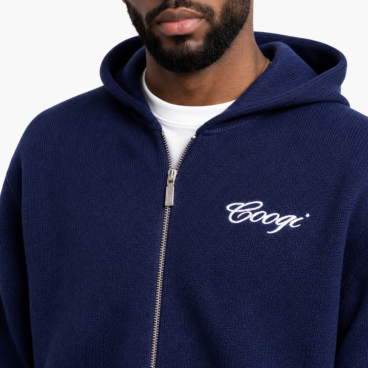 Introducing - COOGI Heavy Weight Fashion Knit Hoody - Blue
