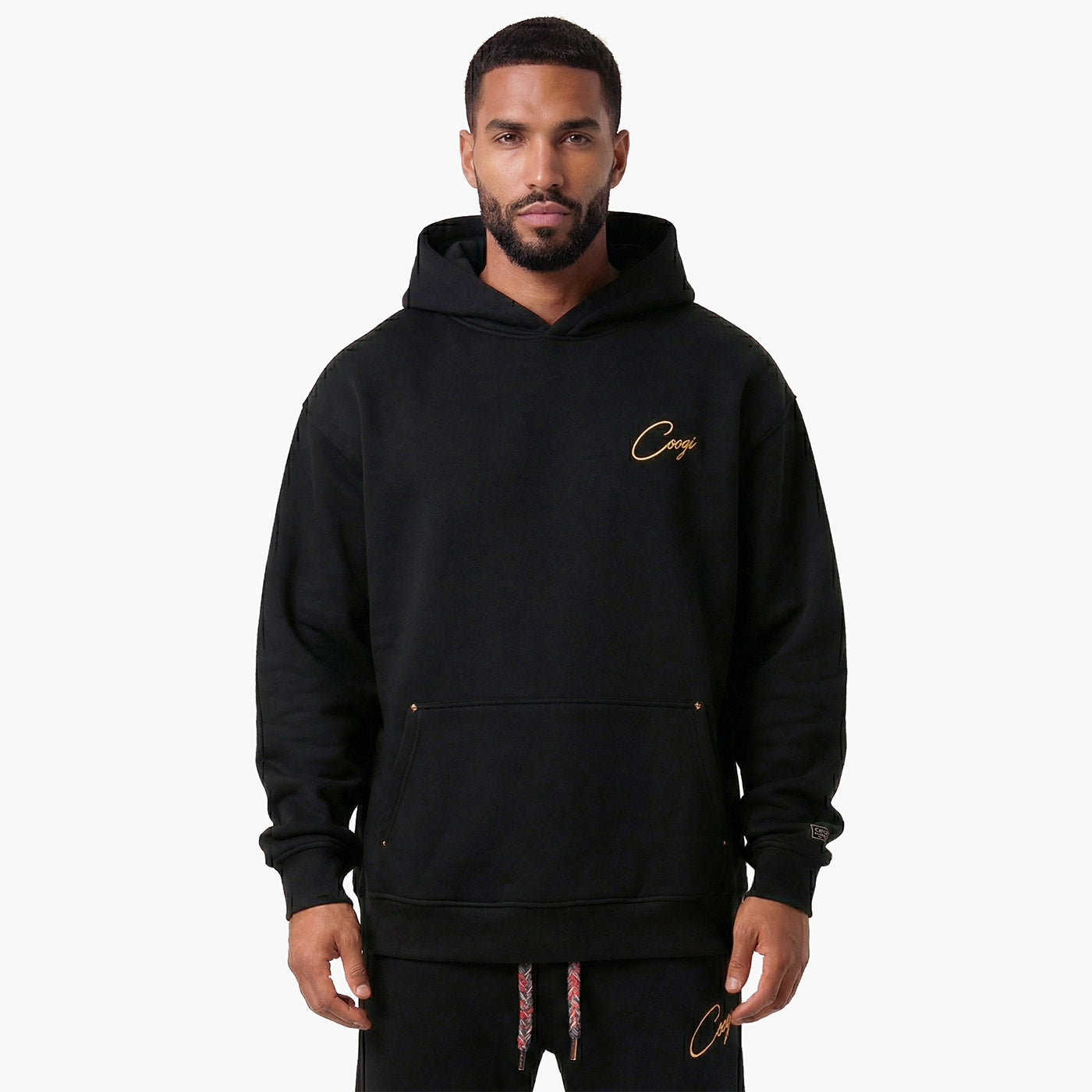 New - COOGI Script Hoody - Oversized - Black: COOGI Crown Reserve HeavyLuxe Fleece